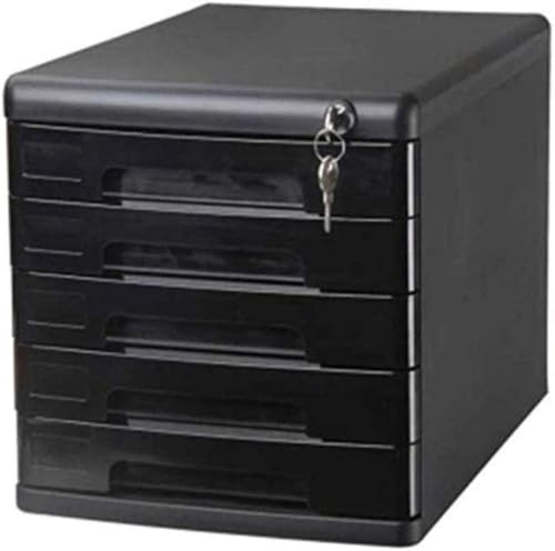 ELUKHT Office Desktop File Cabinet 5 Drawers 36.1 * 27.1 * 26 Lockable Storage Box for Files and Books