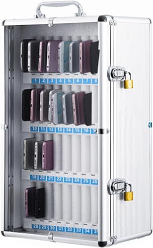 Mobile Phone Safe Deposit Box Mobile Phone Cabinet Transparent Mobile Phone Locker Mobile Phone Storage Box with Lock for Classroom, Office, Gym 12 (36)
