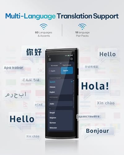 iFLYTEK AI Language Translator Device, Real-Time Two-Way Voice Translator