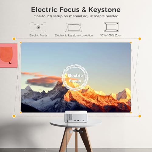 GOODEE Mini Projector with WiFi and Bluetooth - Built-in Apps