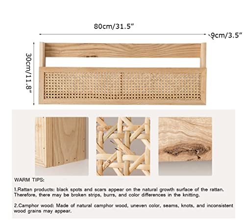 BOOMALTU Wood Desk Organizer,Wood Wall Mounted Hanging Document Filing Organizer,Magazine Rack,Mail Holder Organizer 11.8 H X 31.5 L X3.5 W inches