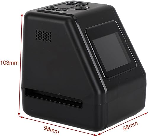 Slide Negative Scanner, with 2 in LCD Screen, Converts 135 110 126 and Super 8 Films, Slides, Negatives to Digital JPG Photos, Adjustable Brightness and Color
