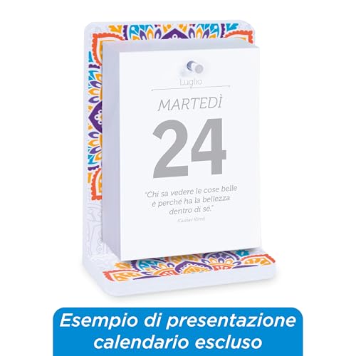 POSITIVE and Genial 2022 Philosophical Calendar Support | MANDALA | Compatible with other A6 Calendar Spare Parts | Dimensions 12x17x6 cm