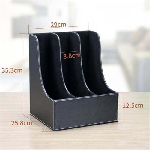 shuijingwu45 File Holder Leatherette Desktop File Folder Organizer and Document Stand Journals Magazine Rack