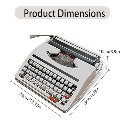 GSHSHOU Portable Manual Typewriter, Retro Classic Word Processor, Old-Fashioned Mechanical Typewriter, Ideal for Novel Writing in Remote Areas.