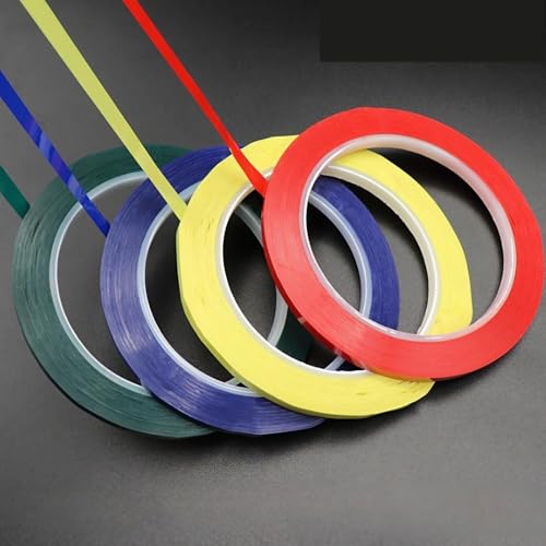 Ktann Whiteboard Pinstripe Tape 8roll Graphic Chart Tape Marking Tapes for Whiteboard 5 mm Width Self-Adhesive(Mix)