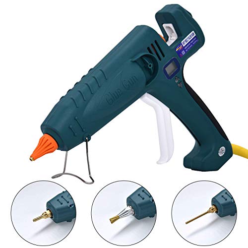 Full Size Hot Glue Gun 500 Watts High Power Industrial Manufacture Thermostat Temperature Adjustable LED Digital Display 0.43" 11mm Glue Sticks