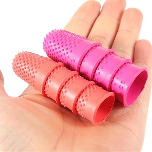 Rubber Finger Tips Protectors 60pcs Finger Cots Rubber Finger Protectors Sleeve Cover Anti-Slip Fingers Guard Embroidery Knitting Sewing Thimble Cover Cots