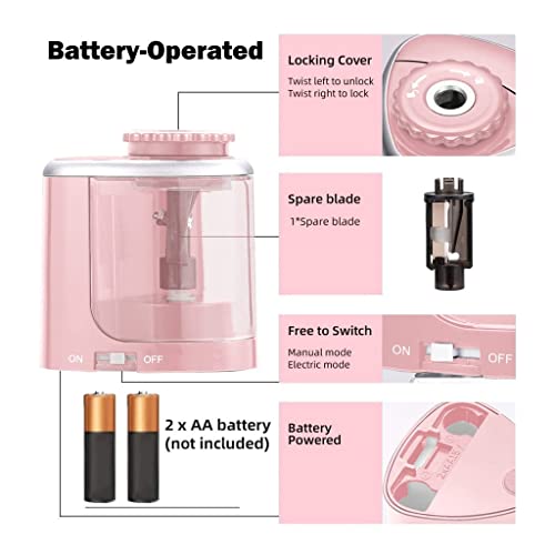 XJPWZER Portable Electric Pencil Sharpeners for Fast Sharpen Suitable Sharpener