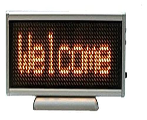 MekUk LED Sign Board Scrolling Message LED Message Display 30×6CM Scrolling Sign Screen Advertising Programmable Support Any Language (Yellow) for Store, Car, Business, Promotion
