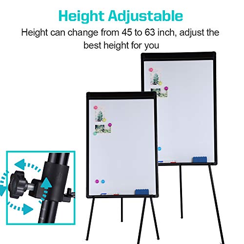 Magnetic Whiteboard Easel Dry Erase Board with Tripod Stand, 36"x24", Black