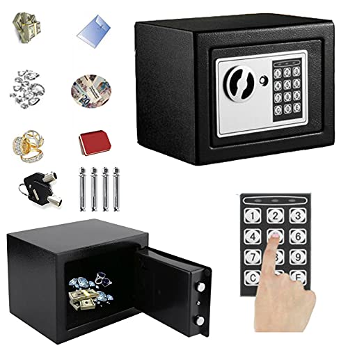 TBLOTYD 16L Digital Hotel Safes Steel ，Black-4.6L(17X23X17Cm)