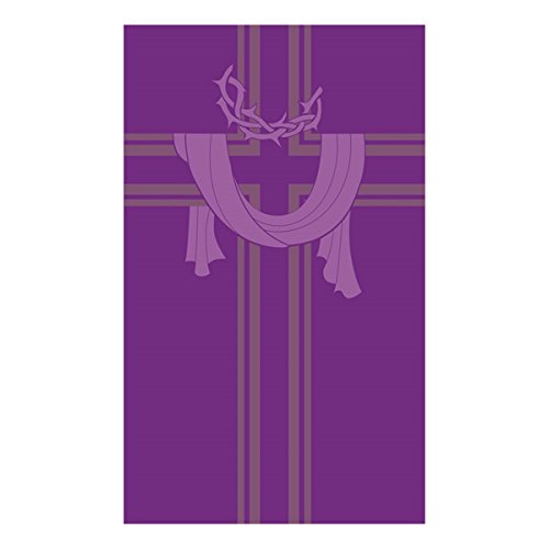Celebration Banners All Seasons Series Satin Polyester Church Banner for Good Friday/Lent/Easter - Crown of Thorns