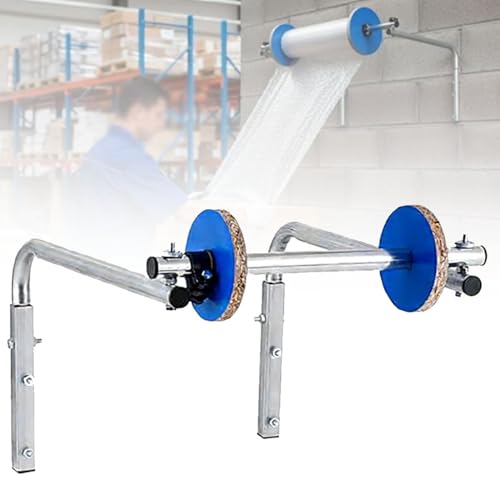 Wall-Mounted Manual Bubble Wrap Dispenser Stand for Packing and Moving brackets accommodate various easy one-person operation fits multiple roll sizes