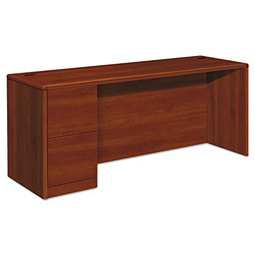 HON 10708LCO Left Pedestal Credenza, 72" by 24" by 29-1/2", Cognac