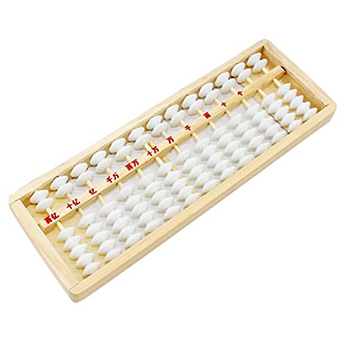 EWUROI Solid Wood Structure Office Abacus Calculation Tool Math Learning Tools for Beginners