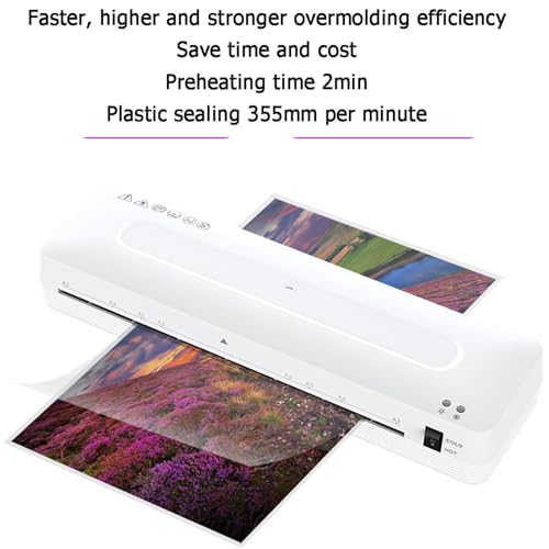 A3 Laminator Machine, 13 Inch Thermal Laminating Machine with Hot & Cold Settings, Abs Anti-Jam Pouch Laminator W/ 20 Pouches