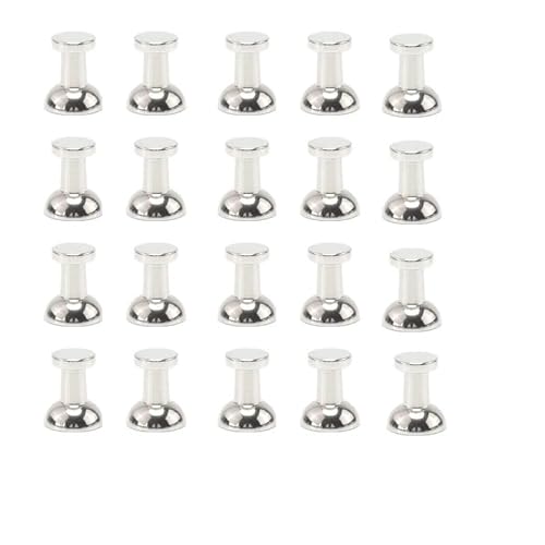 20Pcs Metal Magnetic Push Pins Magnets Hooks Hanger for Refrigerator Whiteboard Map Calendar Home Office School Supplies Pins (Color : 20 Pcs 20X25MM)