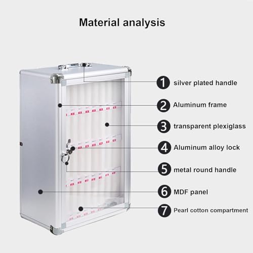 Phone Storage Cabinet, Cell Phone Charging Stations, Cell Phone Locker Cabinet Wall-Mounted Mobile Phone Storage Box, Aluminum Alloy Pocket Chart Storage Locker Box Cabinet, Lockable Storage(60 slots)