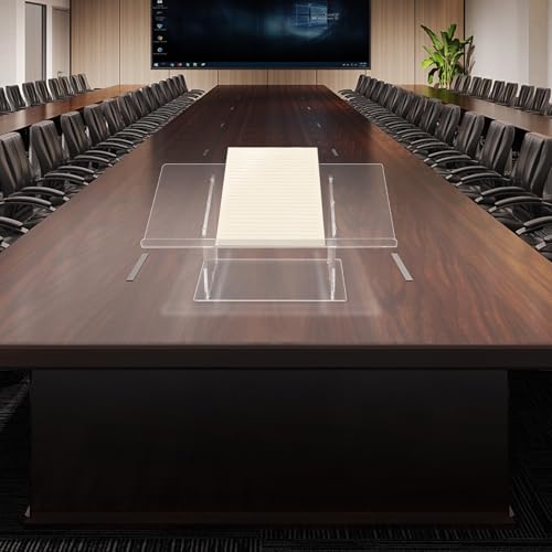 Acrylic Tabletop Podium Stand, Portable Modern Podium Clear Tabletop Speaking Lectern Stand, Professional Presentation for Speech, Conference, Pulpit, School, Church, Classroom, Wedding