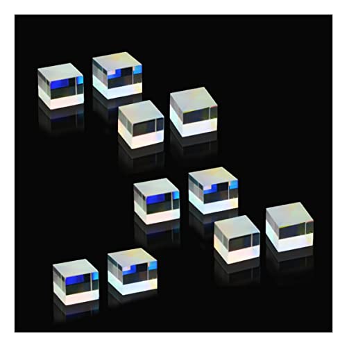 ZTBH Microscope Accessories Kit 10pcs 22X17mm Defective RGB X-Cube Prism Combiner Splitter Cross Dichroic Prism for Teaching Tools/DIY Decoration Microscope Slides