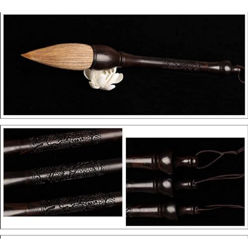 Chinese Caligraphy Brush, Sumi Drawing Brush, Chinese Calligraphy Brush Black Sandalwood Pen Rod Sumi Drawing Brush Watercolor Sumi Painting Brush Pens Calligraphy Pens
