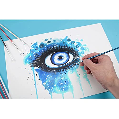 3 Nylon Brush Hook Cable Professional Pointed Brush for Acrylic Water Color Painting (Color : Golden) (D)