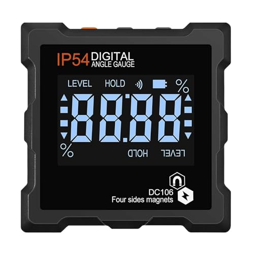 YQQEWI 1pcs 360-degree mini Four-Sided Strong Magnetic Digital Protractor inclinometer Electronic Level Measuring Box