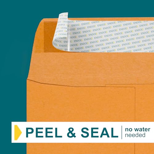 #7 Money Envelopes for Cash, 500 Pack, Brown Envelopes Self Seal - 28lb Paper Envelopes Peel & Seal - Coin Envelopes for Money, Credit Cards, Gift Cards - Small Envelopes for Storage, Seeds