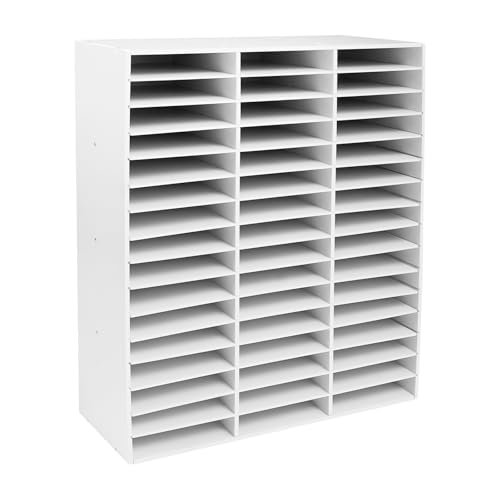 48 Slots Literature Organizer, Classroom Mailbox with Adjustable Shelves