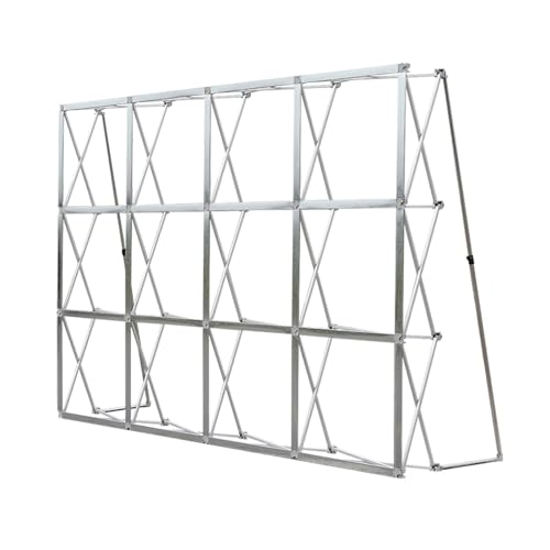 YDBMY Portable Pop Up Display Stand, Tension Backdrop Booth Frame, Fabric Trade Show Exhibit Display Booth with Zips(Size:230x380cm/7.5x12.4ft)