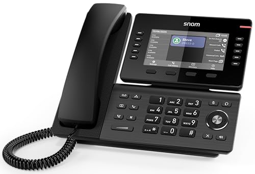 Snom D810W IP Table Telephone, 5 Inch IPS, WiFi, 6 SIP, Black