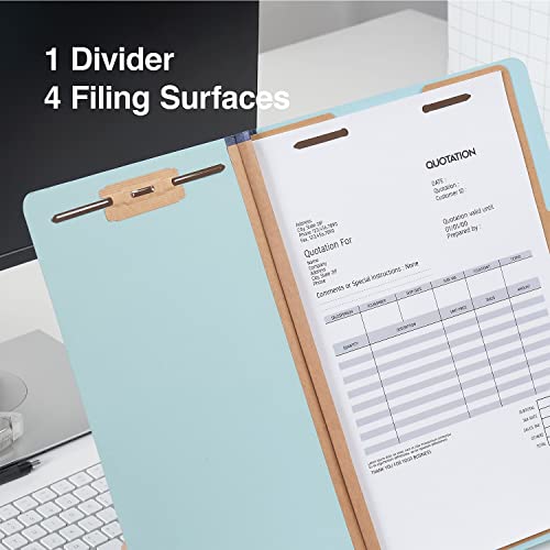 Staples Colored Pressboard Classification Folder, 1-Div, Legal, 20/Pk