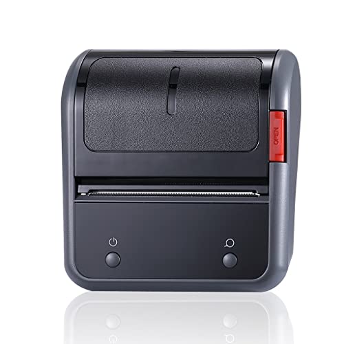 UIOLCFF Portable 80mm Thermal Label Printer BT Maker Sticker Machine Rechargeable Battery Compatible with iOS Android Computer