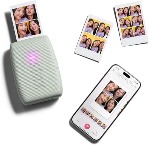Fujifilm Instax Mini Link 3 Smartphone Printer with Instax Mini Films and Free Bonus Microfiber Cleaning Cloth... (Sage Green, 3 x Twin Pack (60 Sheets))