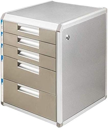 noxozoqm File Cabinets Flat 5th Floor Innovation Charming Design Wood Grain, Silver Office File Manager Locker Desktop(A)