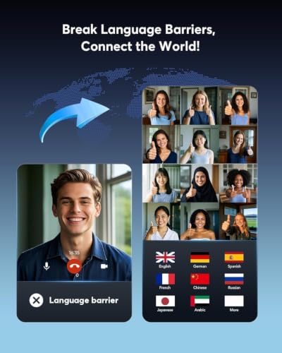 AI Translation Earbuds Real Time, No Subscription 198 Languages Translator