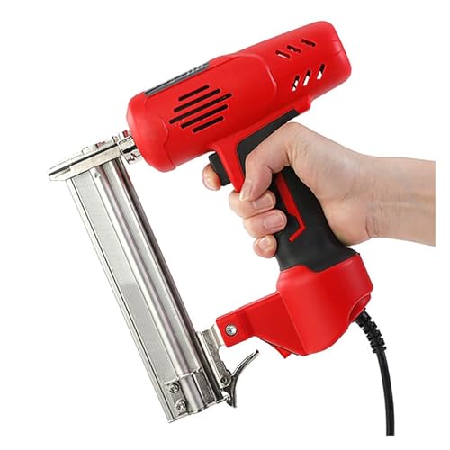 Oil-Free Pneumatic Staple Gun Heavy-Duty Stapler 2600W F30 Electric Nail Gun Woodworking Frame Stapler Furniture Construction Nail Gun Electric Tools 220V Electric Nail Gun