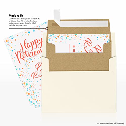 LUXPaper 4Bar A1 Invitation Envelopes | Peel & Press | 3 5/8" x 5 1/8" | Grocery Bag Brown | 70lb. Text | 1,000 Qty