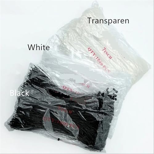 2000Pcs Snap Lock 3" 4'' 5'' 7'' 9'' Loop Pins Security Loop Plastic Tag Fastener for Retail Store Clothing Tag
