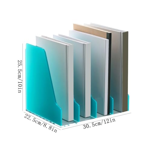 Office Bookshelf Simple Four Compartment Acrylic Bookshelf Office File Organizer Rack