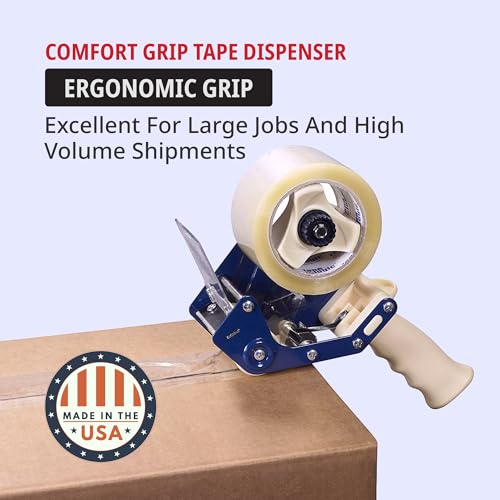 Tape Logic 3" Work Horse Packing Tape Dispenser Gun - Heavy Duty Carton Sealing Tape Dispenser, Industrial & Hand-Held for Home, Office or Warehouse, Supplies for Packing, Shipping, Moving, & Mailing