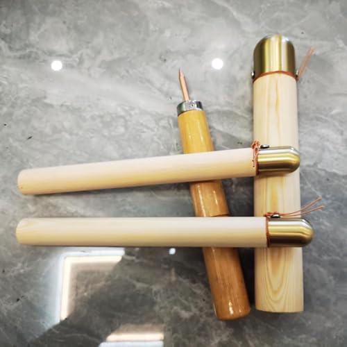YCJZDIANPU Flint Knapping Tools Pad Kit, 4-Piece Flint Napping Tools,Flint Knapping Tool Kit for Stone Age Crafting, Includes Pressure Flaker and Copper, Ideal for Professionals and Beginners.