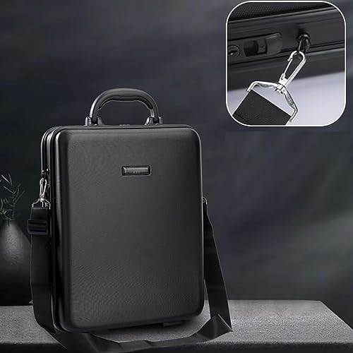ABS Shoulder Password Box Vertical Portable Laptop Case Briefcase Document Case Medical Case Cash Suitcase（Color: Black） (Color : Black, Size : 15in)