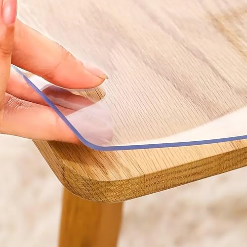 AHWEKR Office Chair Mat for Hard Floors 40 x 102 Inch, Clear Plastic Floor Protector for Rolling Desk & Computer Chairs, Transparent Under Desk Mat for Hardwood, Wood & Tile Floors