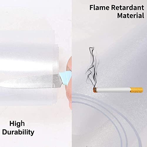 Clear Vinyl Plastic Runner Rugs Protector - Matte Frosted PVC Heavy Duty Office Chair Mat for Carpet Low/Medium/High Pile, Long 104 112 120 128 136 144 152 inch