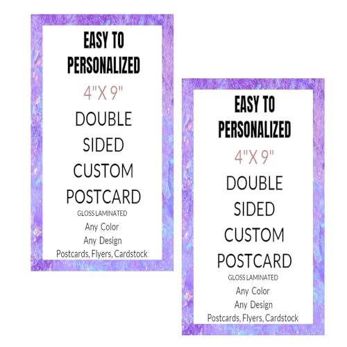 MornLu Custom Postcards 200 Pieces Personalized with Photo Logo Text Double Sided Gloss Card Stock for Invitations Announcements Thank You Cards