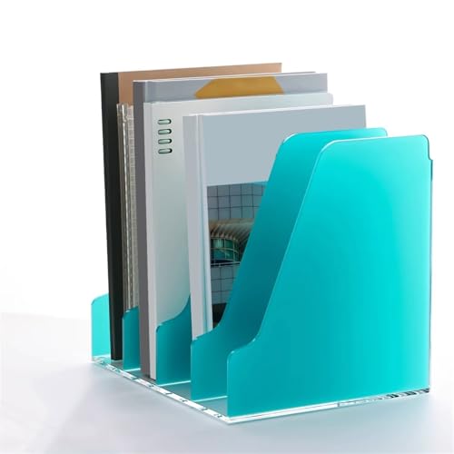 Office Bookshelf Simple Four Compartment Acrylic Bookshelf Office File Organizer Rack