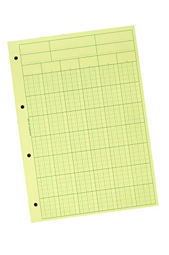Exacompta - Ref 5706E - 1 Accounting and audit control pad - 6 columns on 1 page - 70 sheets of yellow anti-reflective paper 80 grams - size 29.7 x 21 cm - A4 size