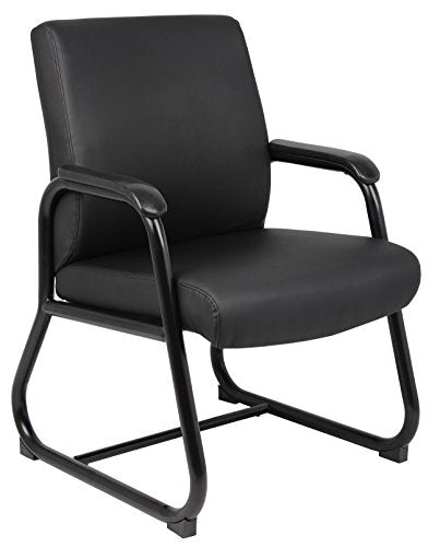 Boss Office Products Heavy Duty Caressoft Guest Chair in Black, 350 lbs. (B709)
